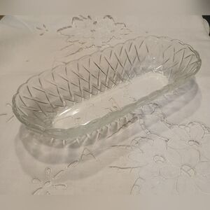 Indiana Glass Clear Oval Serving Dish